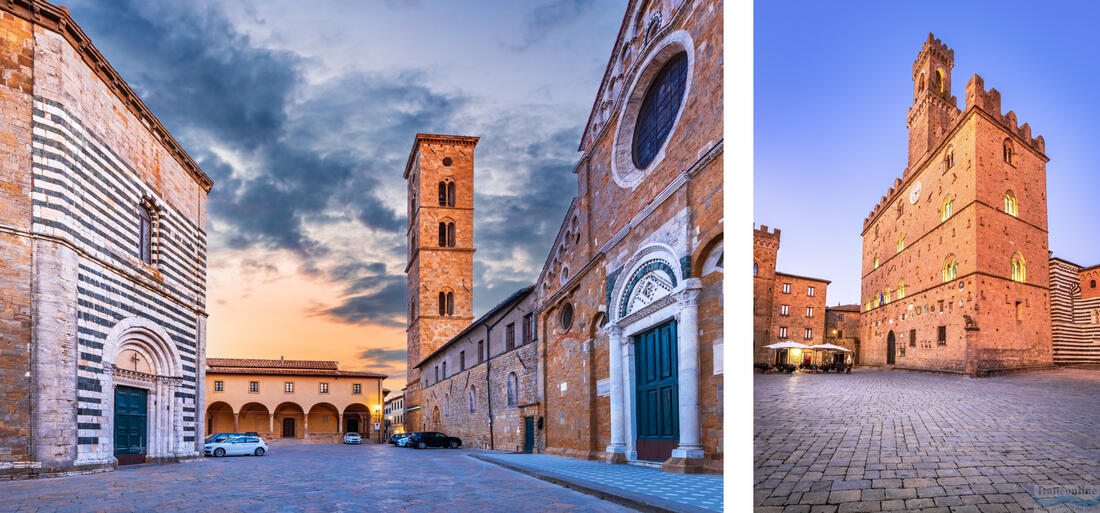 Volterra, Szt. Keresztelő János és a katedrális, a Piazza dei Priori