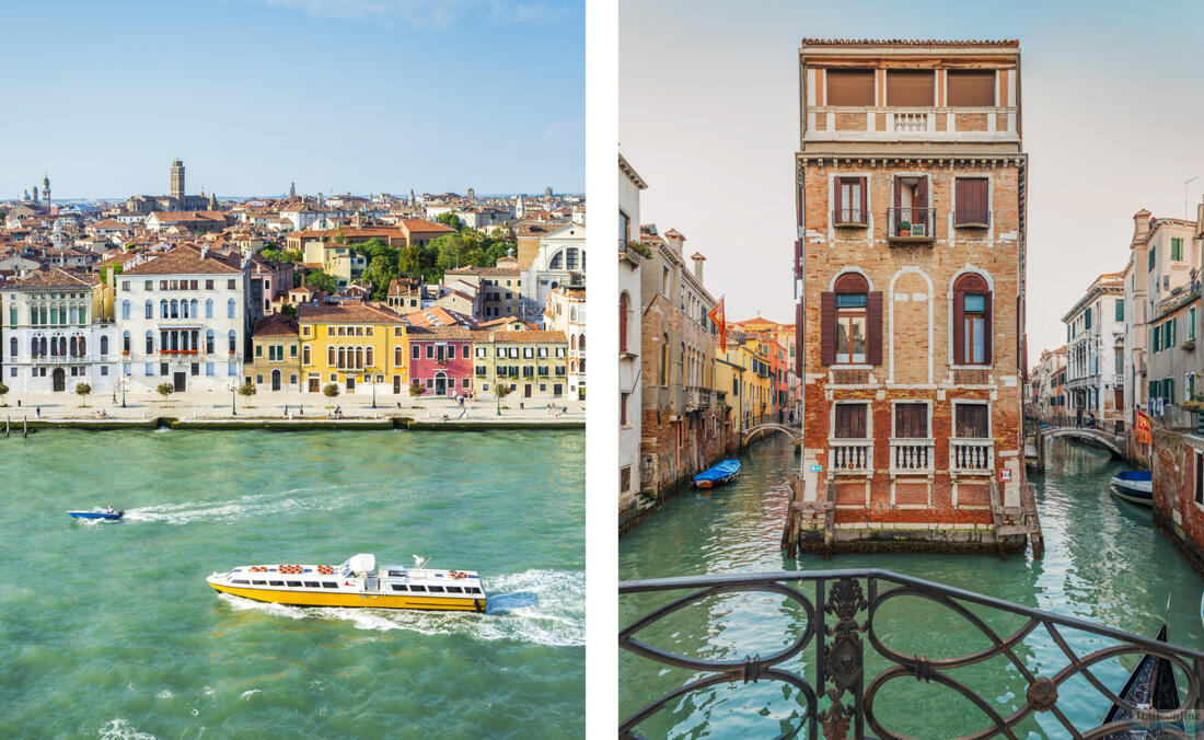 Vaporetto vízibusz körutazás a Canal Grande mentén, Palazzo Tetta, Velence