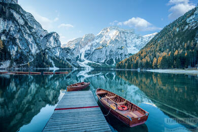 Lago di Braies, az ég tükre