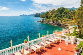 Tengerre néző kilátás a teraszról - Rapallo - Liguria